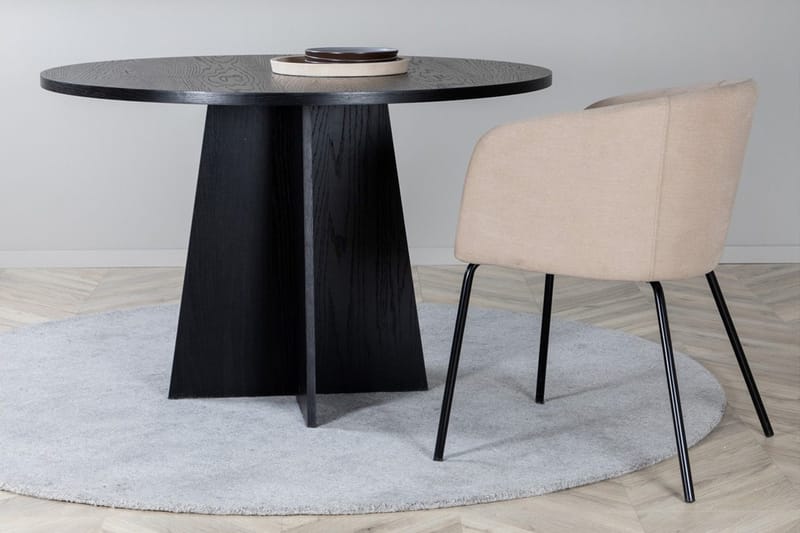 Bootcut Matbord 110 cm Runt - Svart - Products - Möbler - Bord & matgrupp - Matbord & köksbord