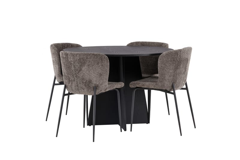 Bootcut Matgrupp 110 cm Rund med 4 Modesto stolar - Beige - Products - Möbler - Bord & matgrupp - Matgrupp