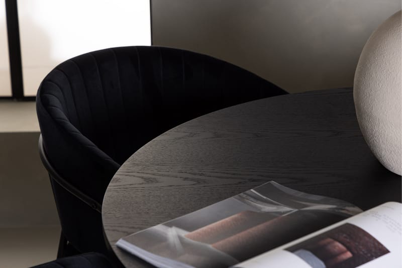 Bootcut Matgrupp 110 cm Rund med 4 Selma Stolar - Svart - Products - Möbler - Bord & matgrupp - Matgrupp