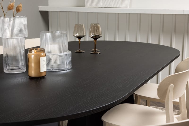Bootcut Matgrupp 230 cm Oval med 6 Åstol stolar - Svart - Products - Möbler - Bord & matgrupp - Matgrupp