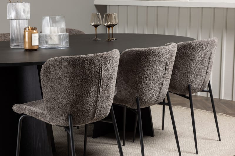 Bootcut Matgrupp 230 cm Oval med 6 Modesto stolar - Beige - Products - Möbler - Bord & matgrupp - Matgrupp