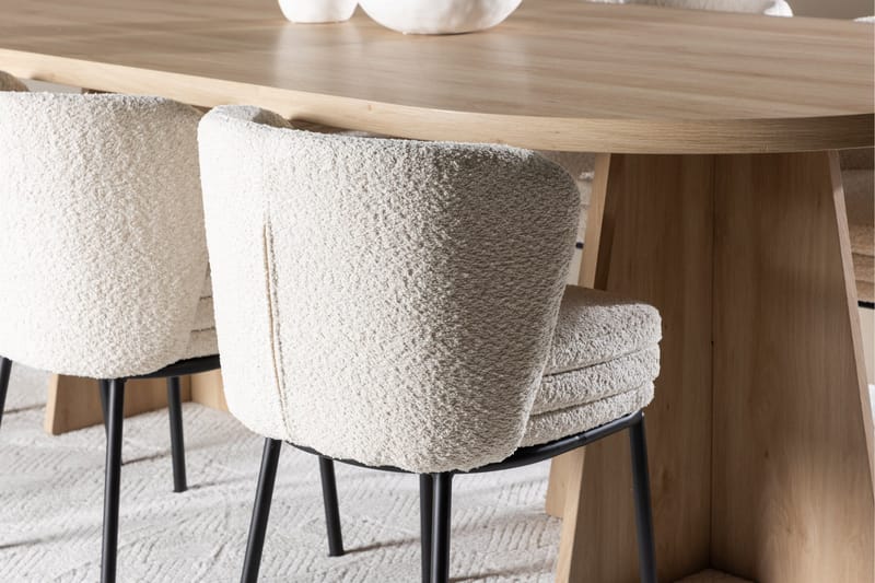 Bootcut Matgrupp 230 cm Rektangulär med 6 Agnes stolar - Whitewash/Vit - Products - Möbler - Bord & matgrupp - Matgrupp