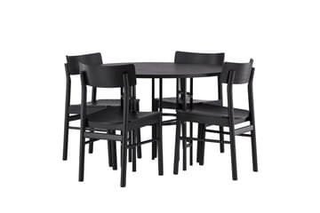 Copenhagen Matgrupp + 4 stolar Rektangulär - Svart - Products - Möbler - Bord & matgrupp - Matgrupp