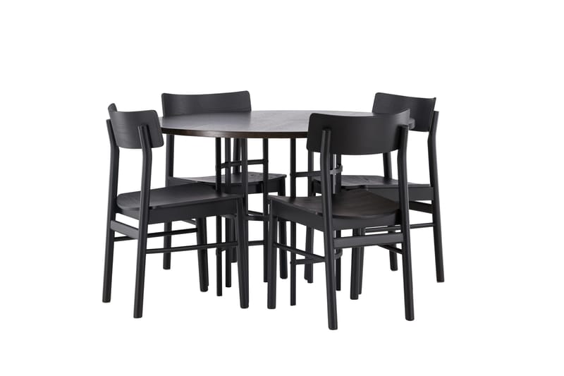 Copenhagen Matgrupp + 4 stolar - Svart/Mocca - Products - Möbler - Bord & matgrupp - Matgrupp
