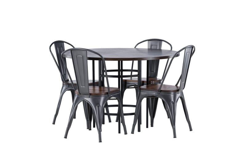 Copenhagen Matgrupp 115 cm Rund med 4 Tempe stolar - Mocca - Products - Möbler - Bord & matgrupp - Matgrupp