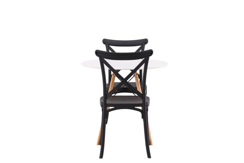 Danburi Matgrupp 60 cm Rund med 2 Crosett stolar - Svart - Products - Möbler - Bord & matgrupp - Matgrupp