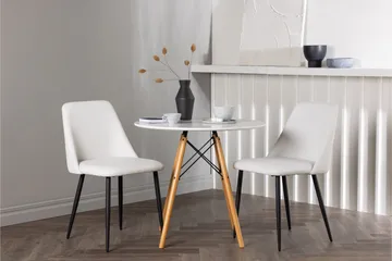 Danburi Matgrupp 60 cm Rund med 2 Night stolar - Vit - Products - Möbler - Bord & matgrupp - Matgrupp