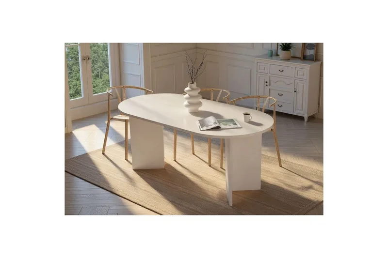 Dano Matbord 180 cm Oval - Natur/Vit - Products - Möbler - Bord & matgrupp - Matbord & köksbord