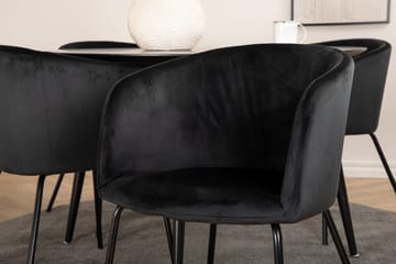 Dipp Matgrupp 115 cm Rund med 4 Berit stolar - Svart - Products - Möbler - Bord & matgrupp - Matgrupp