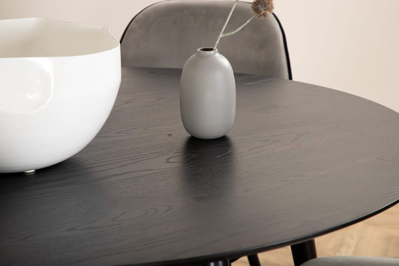 Dipp Matgrupp 115 cm Rund med 4 Emma stolar - Svart - Products - Möbler - Bord & matgrupp - Matgrupp