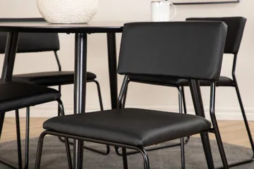 Dipp Matgrupp 115 cm Rund med 4 Kenth Stolar - Svart - Products - Möbler - Bord & matgrupp - Matgrupp