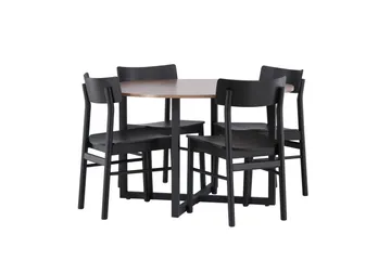 Durango Matbord med 4 Montros stolar - Valnöt - Products - Möbler - Bord & matgrupp - Matbord & köksbord