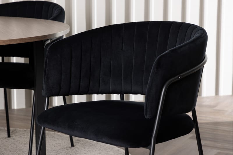 Durango Matgrupp 120 cm Rund med 4 Selma Stolar - Valnöt - Products - Möbler - Bord & matgrupp - Matgrupp