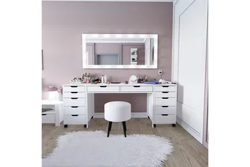 Durusu Sminkbord 200 cm - Mattvit - Products - Möbler - Bord & matgrupp - Sminkbord & toalettbord