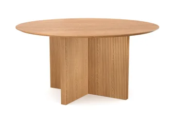 Edda Runt Matbord 150cm Fanér, Ek