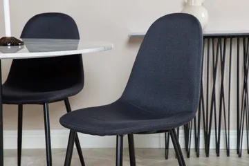 Estelle Matgrupp 106 cm Rund med 4 Polar stolar - Svart - Products - Möbler - Bord & matgrupp - Matgrupp