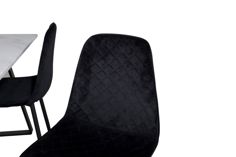 Estelle Matgrupp 140 cm Rektangulär med 4 Polar stolar - Svart - Products - Möbler - Bord & matgrupp - Matgrupp