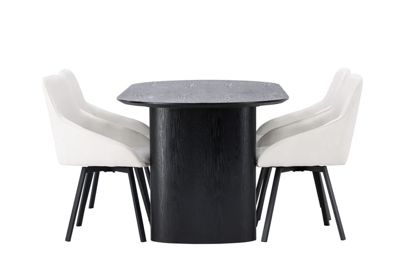 Isolde Matgrupp 180 cm Oval med 4 Rosie stolar - Beige - Products - Möbler - Bord & matgrupp - Matgrupp