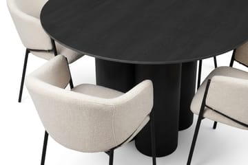 Juno Matgrupp runt 110 cm Svart med 4 Filip Matstolar - Svart - Products - Möbler - Bord & matgrupp - Matgrupp