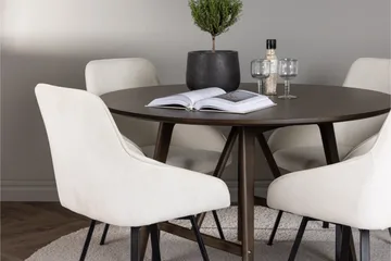 Kaseidon Matgrupp 100 cm Rund med 4 Rosie stolar - Beige - Products - Möbler - Bord & matgrupp - Matgrupp