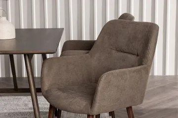 Kaseidon Matgrupp 120 cm Rektangulär med 4 Tomorrow stolar - Brun - Products - Möbler - Bord & matgrupp - Matgrupp