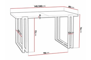 Kintore Matbord 80 cm - Vit - Products - Möbler - Bord & matgrupp - Matbord & köksbord