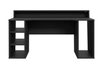 Bays Gaming Skrivbord 160 cm med Förvaring 2 Hyllor - Svart - Products - Möbler - Bord & matgrupp - Kontorsbord - Datorbord