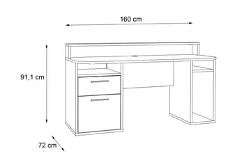 Bays Gaming Skrivbord 160 cm - Svart - Products - Möbler - Bord & matgrupp - Kontorsbord - Datorbord