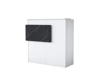 Naruto Skrivbord 110 cm - Marmor/Vit - Products - Möbler - Bord & matgrupp - Kontorsbord - Datorbord