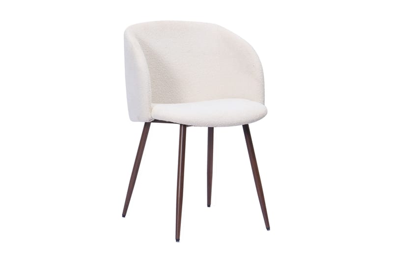 Kopparbo Matbord 200-260 cm Förlängningsbart med 6 Greya Matstolar med armstöd - Svart / Vit Bouclé / Metallben Valnöt - Products - Möbler - Bord & matgrupp - Matgrupp