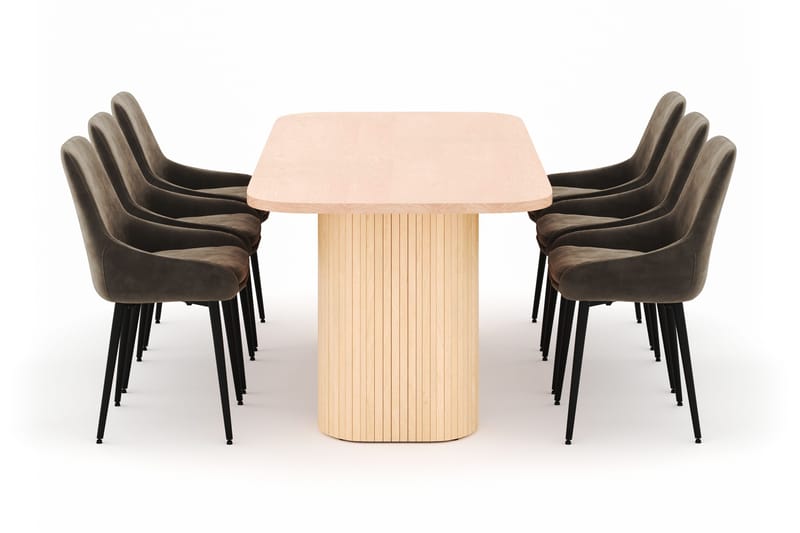 Kopparbo Matgrupp 200x90cm med 6 Alsarp Matstolar - Natural - Products - Möbler - Bord & matgrupp - Matgrupp