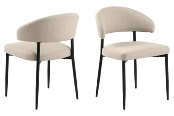 Kopparbo Runt Matbord 130 cm med 4 Sawako Stolar - Beige - Products - Möbler - Bord & matgrupp - Matgrupp