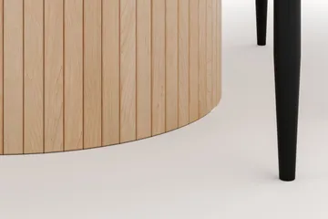 Kopparbo Runt Matbord 130 cm med 4 Sawako Stolar - Beige - Products - Möbler - Bord & matgrupp - Matgrupp