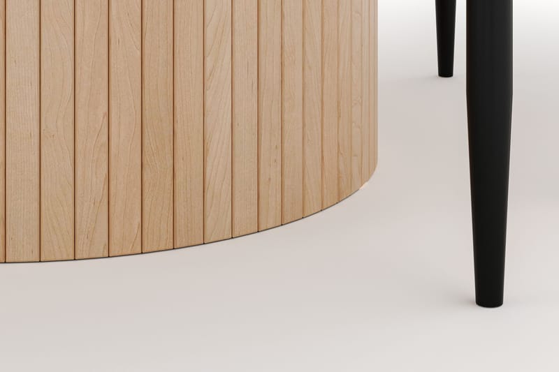 Kopparbo Runt Matbord 130 cm med 4 Sawako Stolar - Beige - Products - Möbler - Bord & matgrupp - Matgrupp