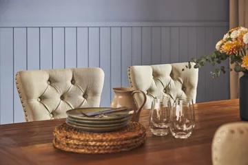 Lyon Förlängningsbar Matgrupp 200 cm inkl 6 Bergviken Stolar - Brun/Vit - Products - Möbler - Bord & matgrupp - Matgrupp