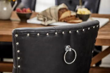 Lyon Förlängningsbar Matgrupp 200 cm med 6 Tuva Fåtölj - Natur/Svart - Products - Möbler - Bord & matgrupp - Matgrupp