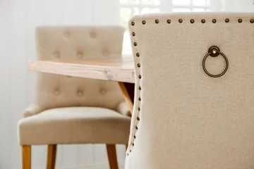 Lyon Förlängningsbar Matgrupp 200 cm med 6 Viktoria Fåtölj - Brunt Trä / Natur Beige - Products - Möbler - Bord & matgrupp - Matgrupp