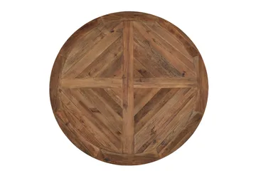 Lyon Matgrupp 150 cm Rund med 4 Tuva Fåtölj - Vintage Alm/Vit/Svart PU - Products - Möbler - Bord & matgrupp - Matgrupp