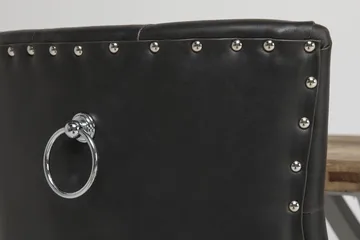 Lyon Matgrupp 150 cm Rund med 6 Tuva Fåtölj - Vintage Alm/Vit/Svart PU - Products - Möbler - Bord & matgrupp - Matgrupp