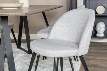 Malvina Matgrupp 180 cm Rektangulär med 6 Sedavi Stolar - Svart - Products - Möbler - Bord & matgrupp - Matgrupp