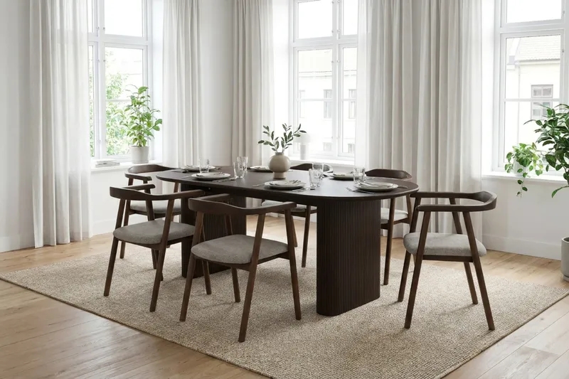 Noira Matbord 180x90 cm Fanér - Rökt ek - Products - Möbler - Bord & matgrupp - Matbord & köksbord