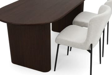 Noira Matgrupp rektangulärt 180 cm Rökt Ek med 6 Elsie Matstolar - Rökt ek/Vit - Products - Möbler - Bord & matgrupp - Matgrupp
