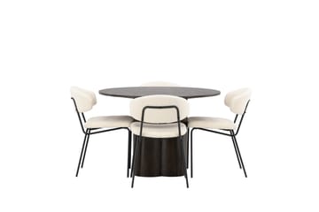 Olivia Matgrupp 110 cm Rund med 4 Chico Stolar - Mocca - Products - Möbler - Bord & matgrupp - Matgrupp