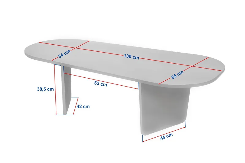 Omari Soffbord 130 cm - Travertin och valnöt - Products - Möbler - Bord & matgrupp - Soffbord