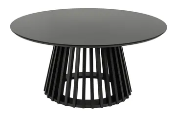 Peyra Soffbord Runt 86 cm Fanér, Svart