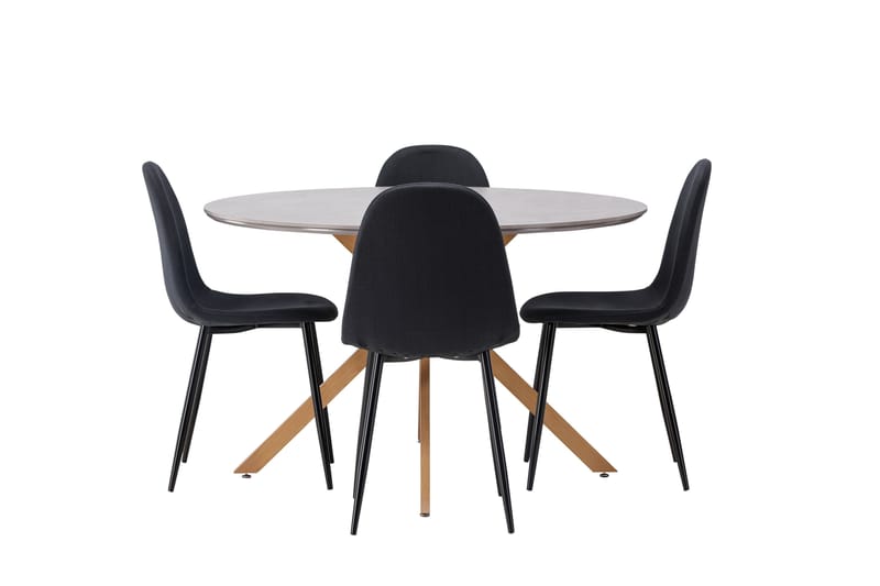 Piazza Matgrupp + 4 stolar Rektangulär - Grå - Products - Möbler - Bord & matgrupp - Matgrupp