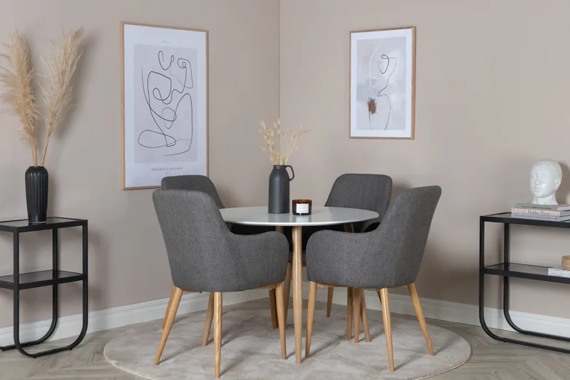 Plaza Matbord 100 cm - Vit - Products - Möbler - Bord & matgrupp - Matbord & köksbord