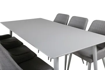 Polar Matgrupp 180 cm Rektangulär med 6 Plaza stolar - Grå - Products - Möbler - Bord & matgrupp - Matgrupp