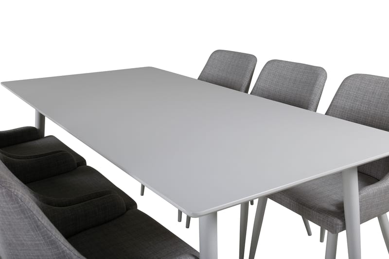 Polar Matgrupp 180 cm Rektangulär med 6 Plaza stolar - Grå - Products - Möbler - Bord & matgrupp - Matgrupp