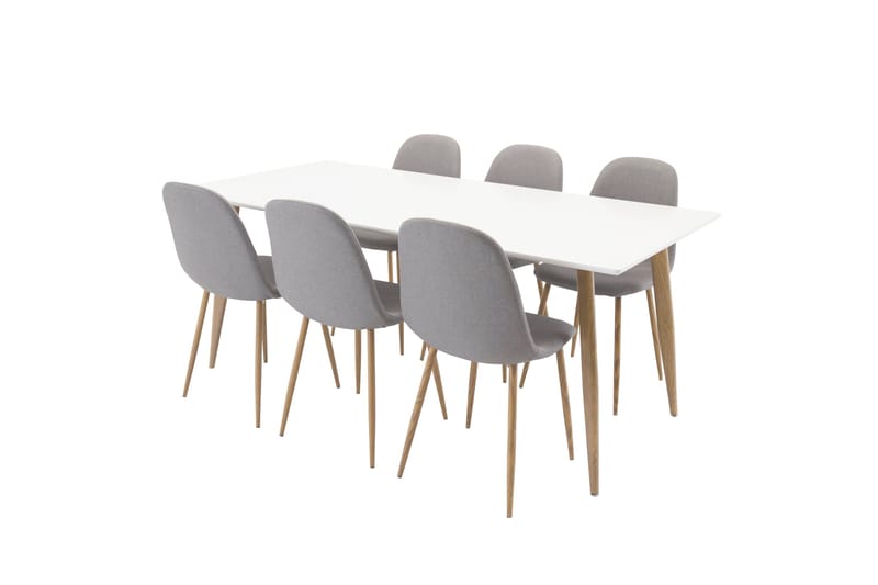 Polar Matgrupp 180 cm Rektangulär med 6 Polar stolar - Natur - Products - Möbler - Bord & matgrupp - Matgrupp